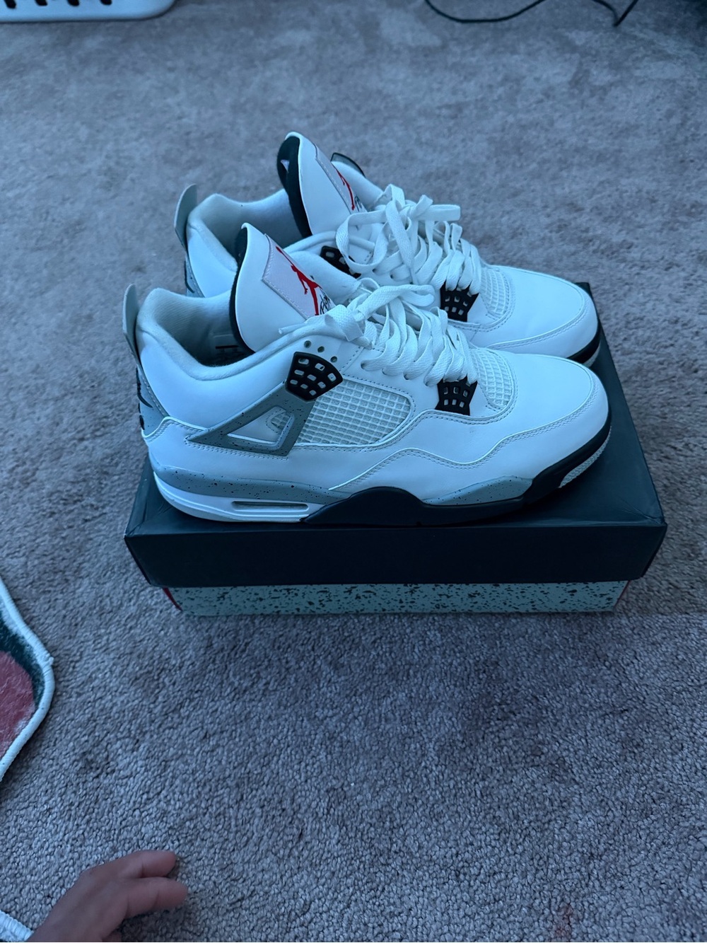 Jordan White Black Red Retro Sneakers